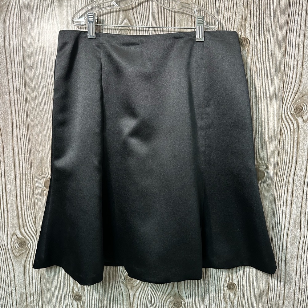 Shoshanna Black Satin Skirt Sz 8